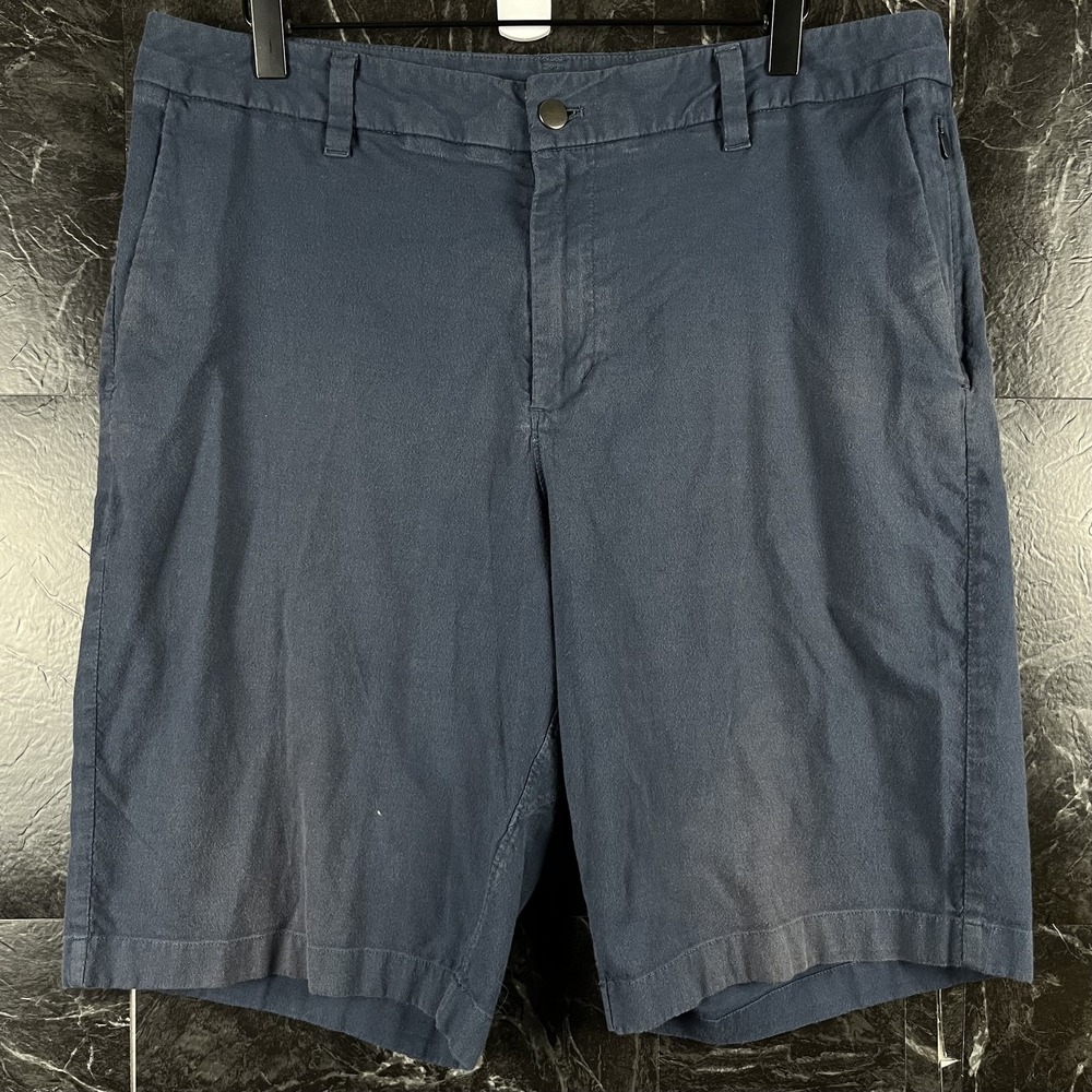 Lululemon Men's Blue Commission ABC Chino Shorts Size 34 -Flaws